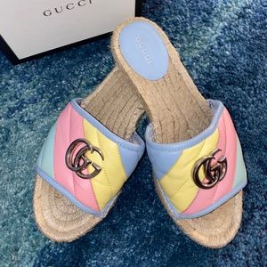 Gucci leather espadrille sandal